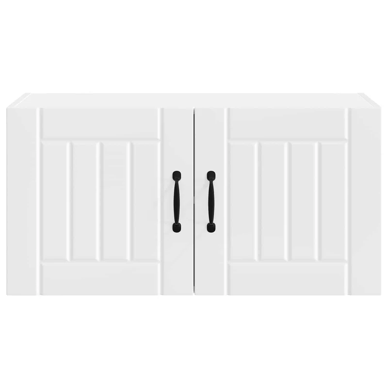 Armoire de cuisine moderne rectangulaire rangement pratique intérieur 80 x 31 x 40 cm en bois d'ingénierie blanc 02_0053953