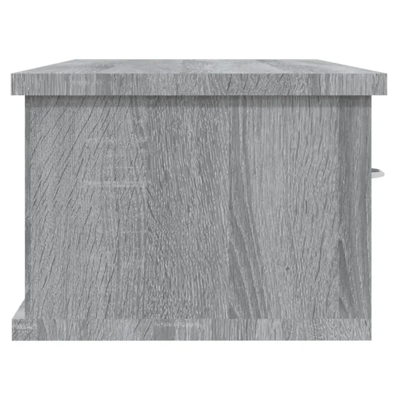 Armoire murale pratique élégante rangement 88 x 26 x 18 cm en bois d'ingénierie gris 02_0048130
