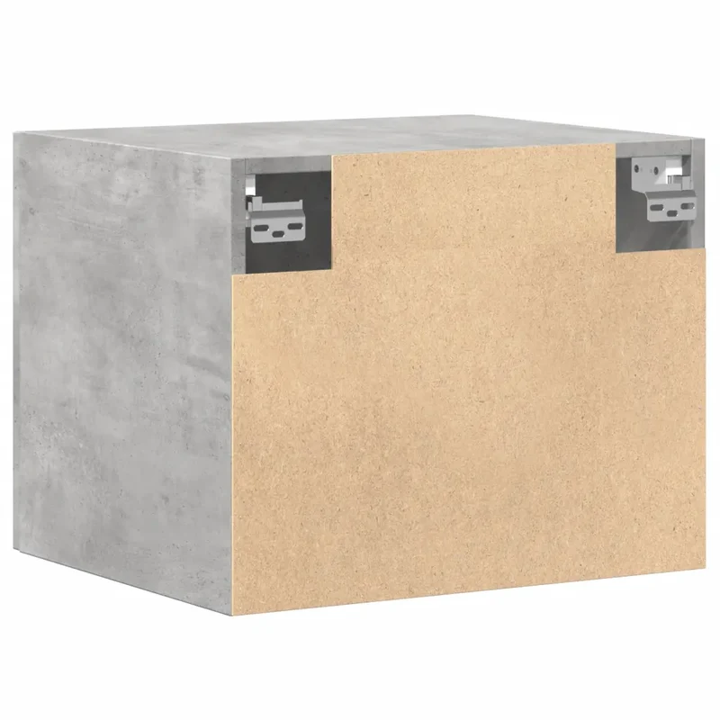 Armoire murale rangement pratique gain de place design flexible 50 x 42,5 x 40 cm en bois gris béton 02_0049495