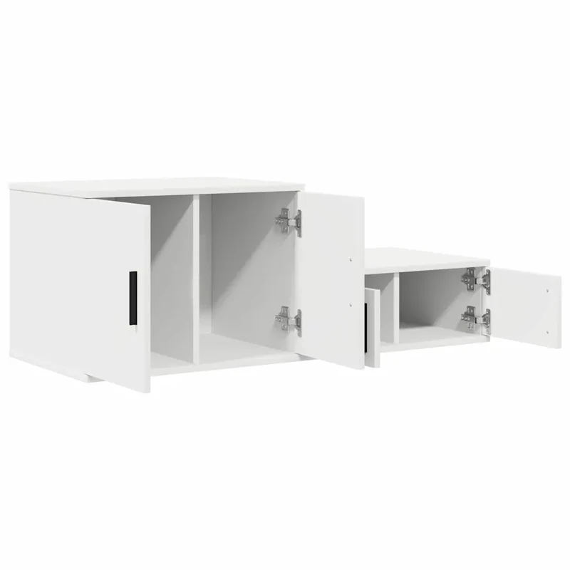 Armoire de rangement 2 pcs moderne minimaliste salon salle à manger 108 x 41 x 40 cm en bois blanc 02_0052118