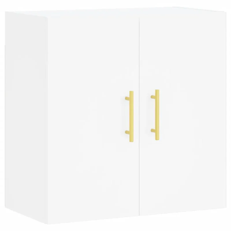 Armoire murale rangement pratique et décoratif 60 x 31 x 60 cm en bois d'ingénierie blanc 02_0048791
