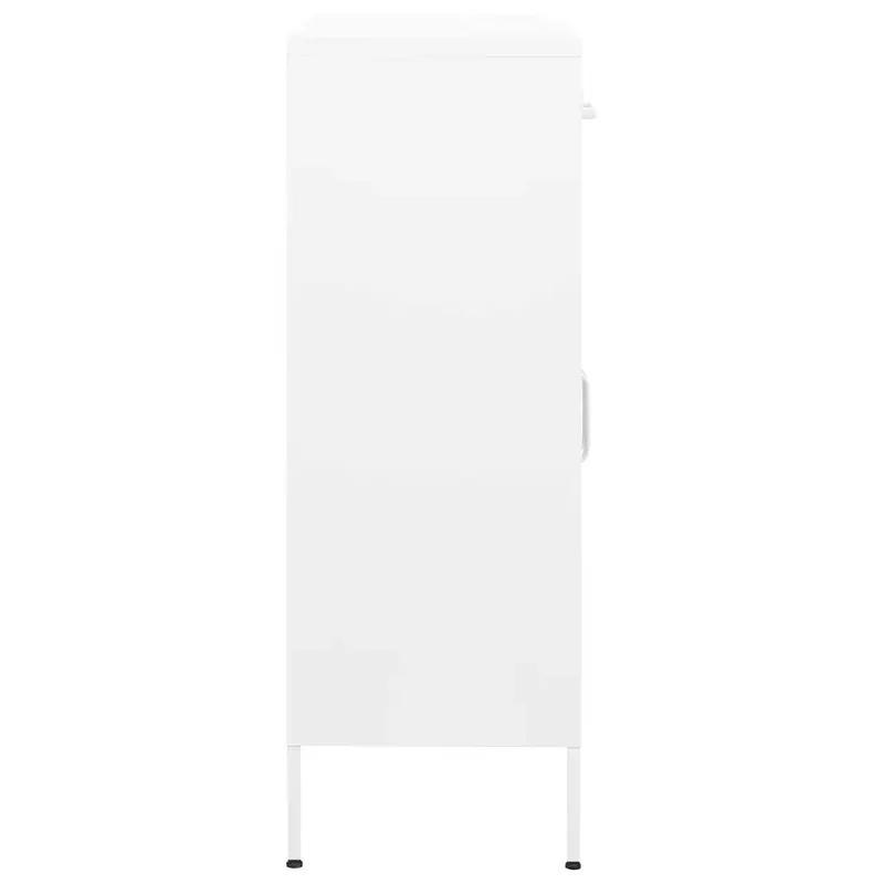 Armoire de rangement design pratique 80 x 35 x 101,5 cm avec étagères réglables en acier blanc 02_0046861