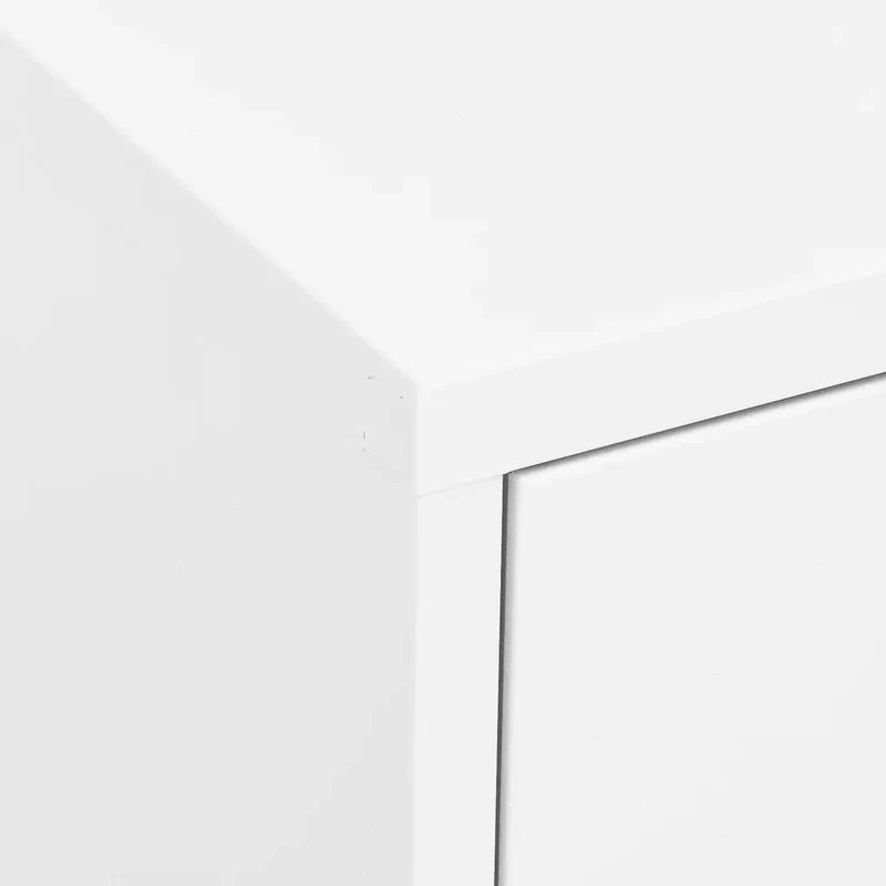 Armoire de rangement design pratique 80 x 35 x 101,5 cm avec étagères réglables en acier blanc 02_0046861