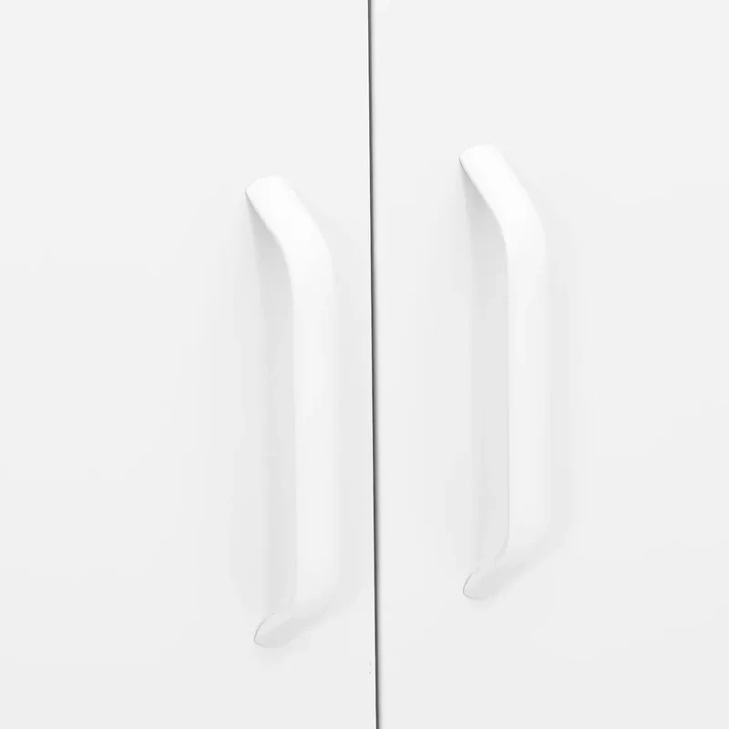Armoire de rangement design pratique 80 x 35 x 101,5 cm avec étagères réglables en acier blanc 02_0046861