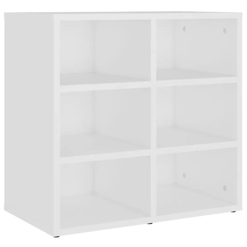 Lot de 2 armoires à chaussures design élégant pratique rangement 52,5 x 30 x 50 cm en bois d'ingénierie blanc 02_0047938