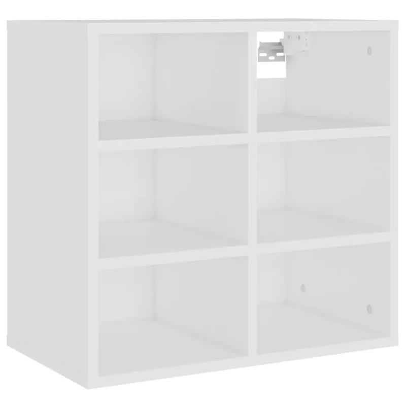 Lot de 2 armoires à chaussures design élégant pratique rangement 52,5 x 30 x 50 cm en bois d'ingénierie blanc 02_0047938