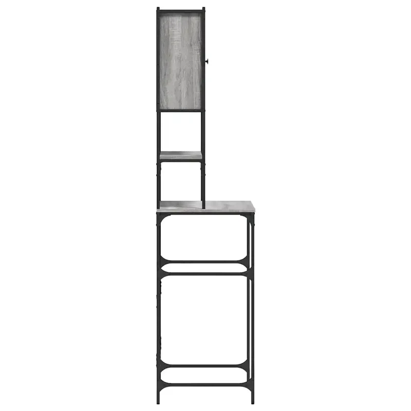 Armoire de machine à laver moderne rangement pratique 68 x 48,5 x 194 cm en bois d'ingénierie gris 02_0049396