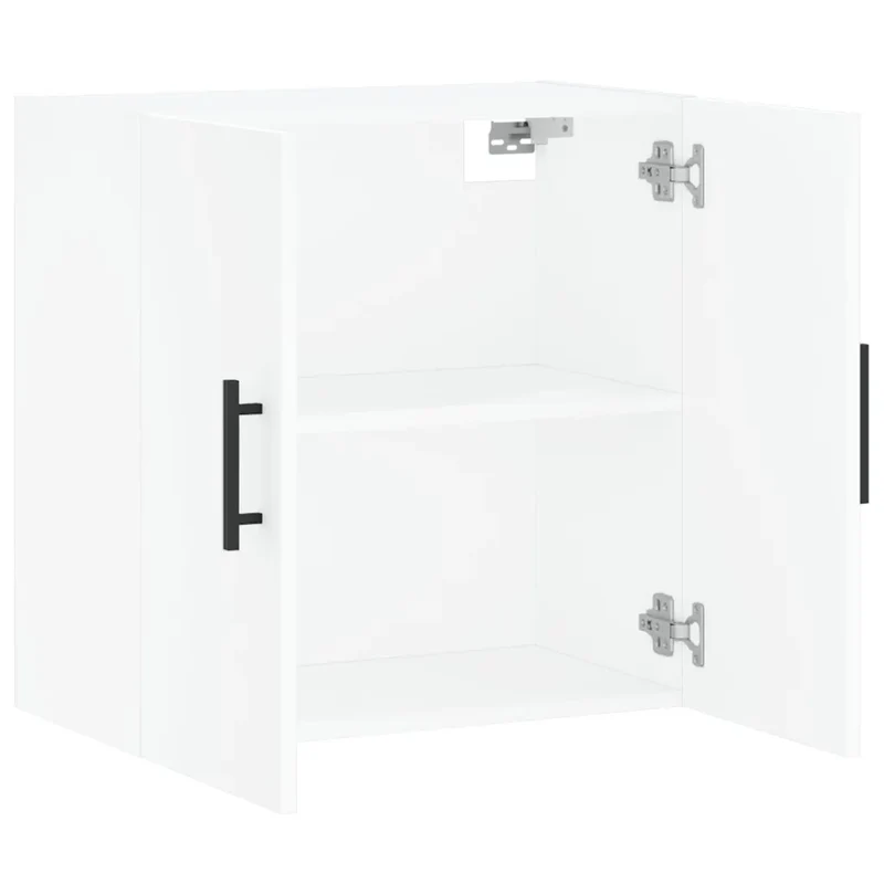 Armoire murale blanche 60 x 31 x 60 cm bois d'ingénierie rangement pratique design épuré 02_0048821