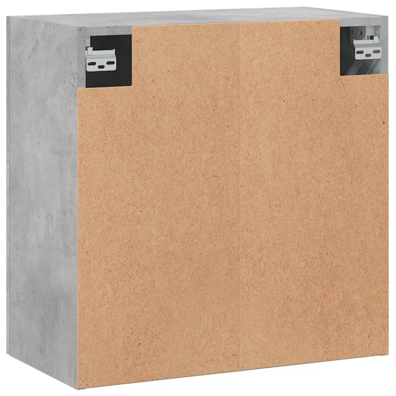 Armoire murale flottante décorative rangement gris béton 60 x 31 x 60 cm en bois d'ingénierie gris 02_0048811