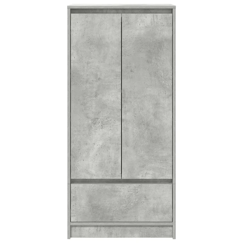 Armoire de rangement polyvalente avec tiroir 55,5 x 34 x 119,5 cm en bois d'ingénierie gris béton 02_0051711