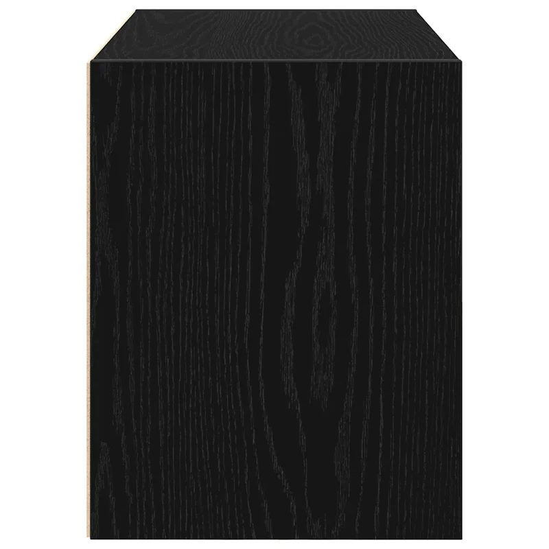 Armoire empilable avec 2 tiroirs rangement polyvalent 60 x 31 x 40 cm en bois d'ingénierie chêne noir 02_0051190