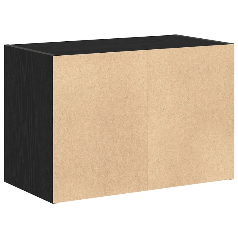 Armoire empilable avec 2 tiroirs rangement polyvalent 60 x 31 x 40 cm en bois d'ingénierie chêne noir 02_0051190