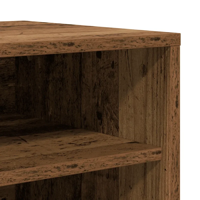 Armoire à chaussures vintage pratique 60 x 35 x 70 cm avec 5 étagères en bois d'ingénierie vieux bois 02_0050911