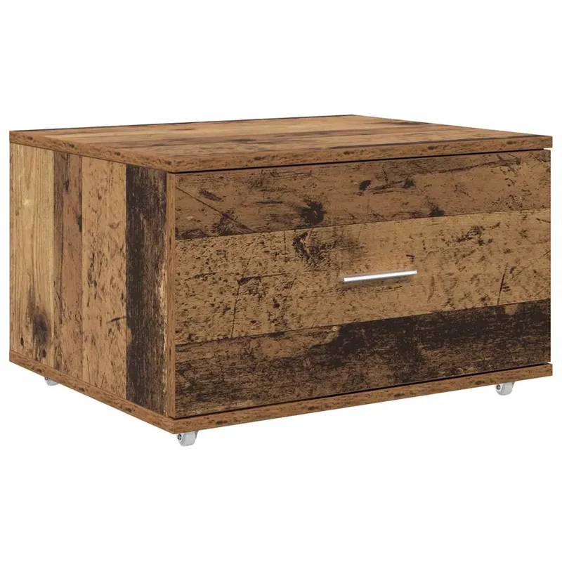 Armoire à tiroirs moderne rectangulaire grand espace de rangement bureau 55 x 45 x 31 cm en bois ancien 02_0052199