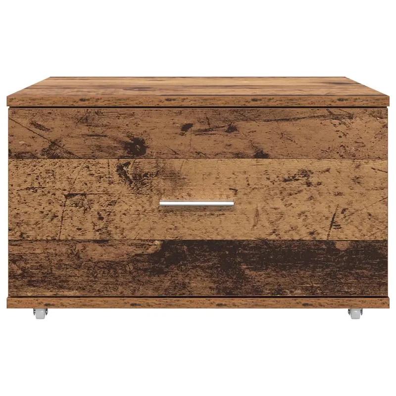Armoire à tiroirs moderne rectangulaire grand espace de rangement bureau 55 x 45 x 31 cm en bois ancien 02_0052199