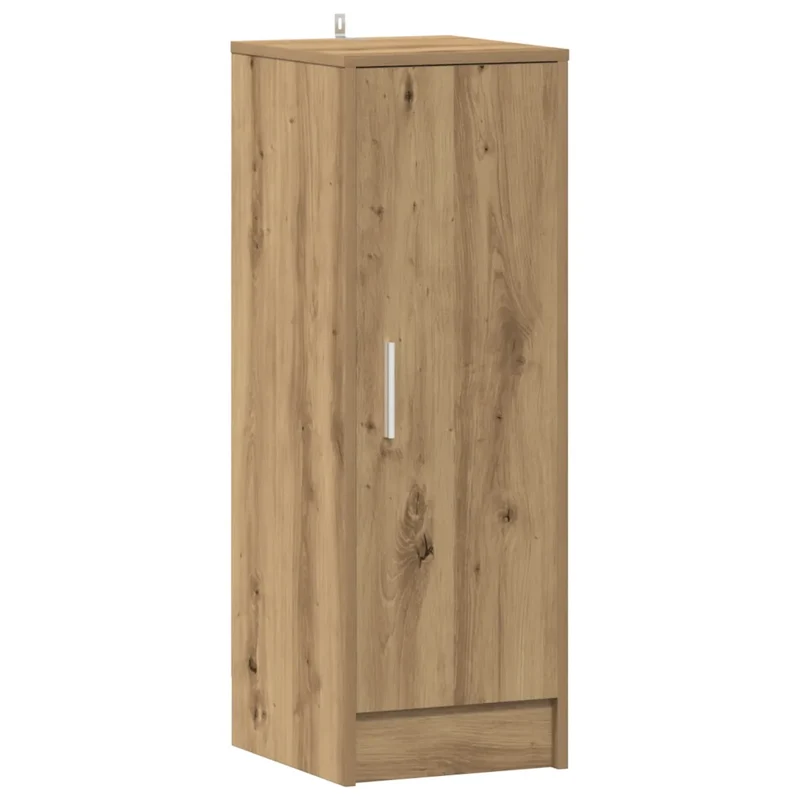 Armoire à chaussures vintage avec porte 32 x 35 x 92 cm rangement élégant style scandinave en bois vieux bois 02_0050919