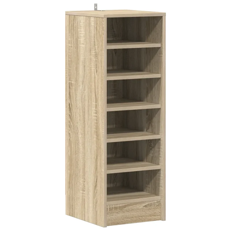 Armoire à chaussures contemporaine rangement mur ou sol 31,5 x 35 x 90 cm en bois chêne sonoma 02_0047964