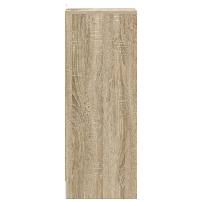 Armoire à chaussures contemporaine rangement mur ou sol 31,5 x 35 x 90 cm en bois chêne sonoma 02_0047964
