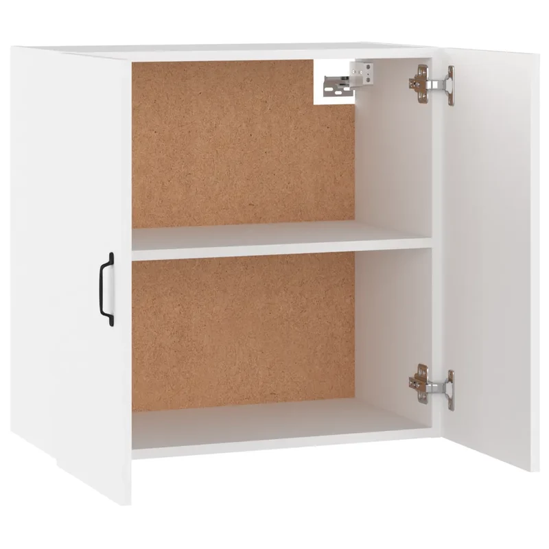 Armoire murale pratique design moderne 60 x 31 x 60 cm espace de rangement fonctionnel en bois d'ingénierie blanc 02_0048052
