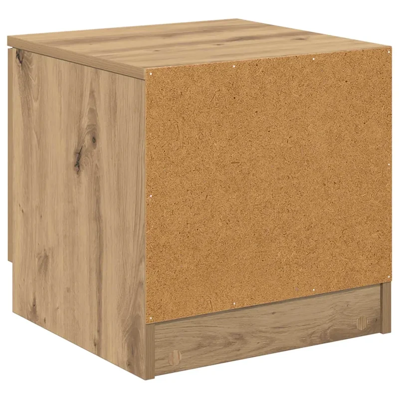 Armoire de lit avec tiroirs pratique style rustique 40 x 39 x 40 cm en bois d'ingénierie chêne artisanal 02_0052667