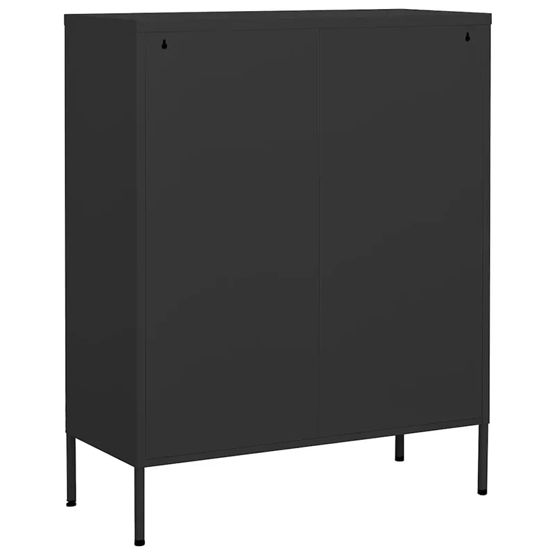 Armoire de rangement pratique robuste avec étagères ajustables 80 x 35 x 101,5 cm en acier anthracite 02_0046859