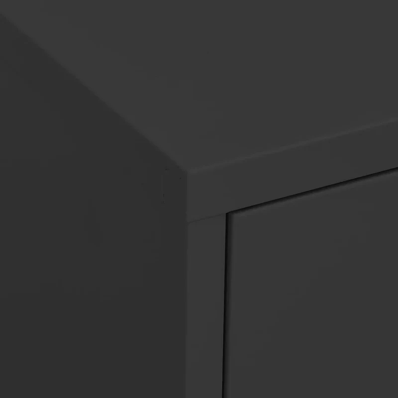 Armoire de rangement pratique robuste avec étagères ajustables 80 x 35 x 101,5 cm en acier anthracite 02_0046859