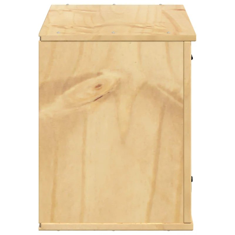 Cabinet rectangulaire moderne espace de rangement 60 x 32 x 40 cm en pin massif miel 02_0058889