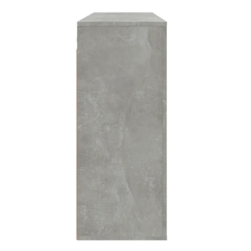 Armoire murale suspendue rangement pratique 80 x 33 x 80 cm en bois d'ingénierie gris béton 02_0048277