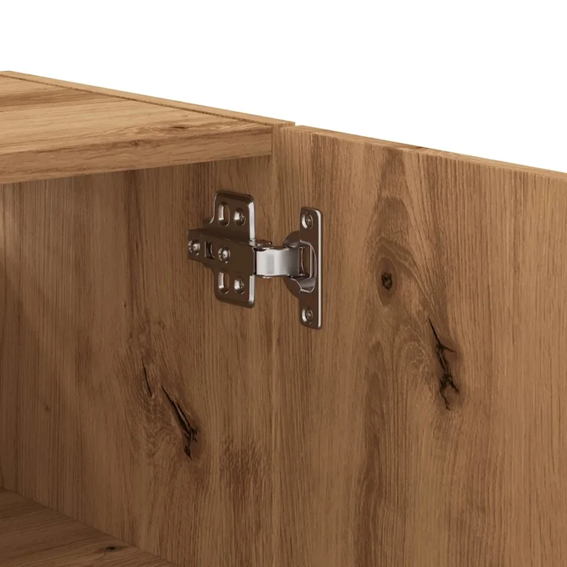 Armoire murale flottante rangement grand espace 60 x 31 x 60 cm en bois d'ingénierie chêne artisanal 02_0051139