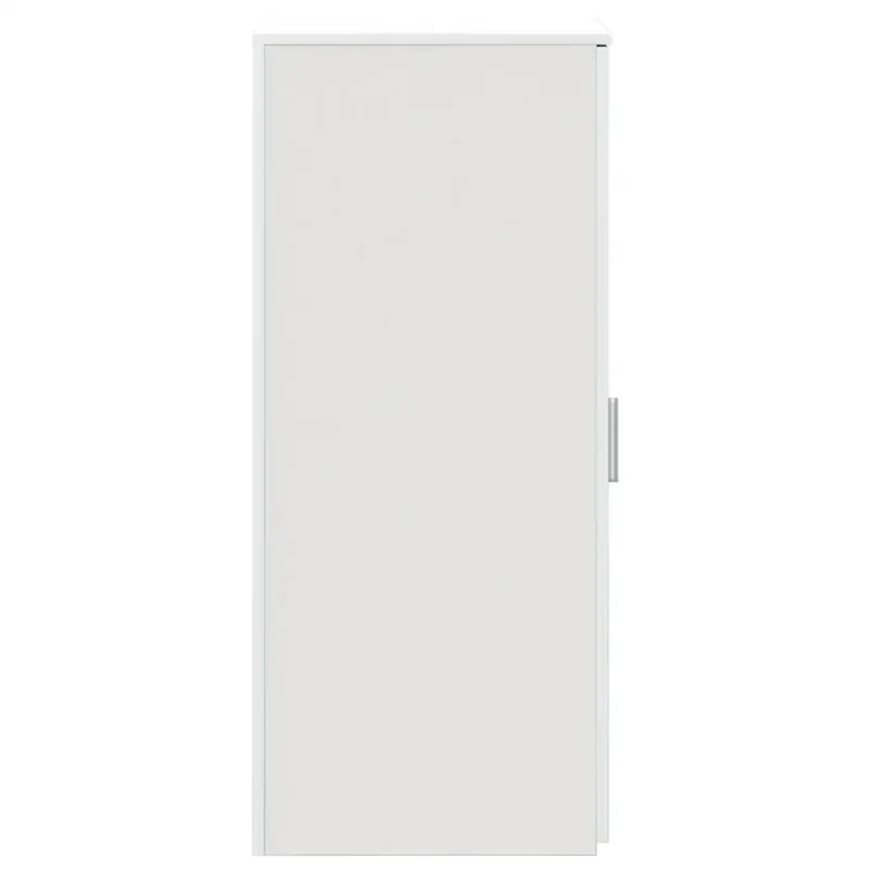 Armoire de rangement compacte 50 x 45 x 103 cm polyvalente design épuré en bois d'ingénierie blanc 02_0051212