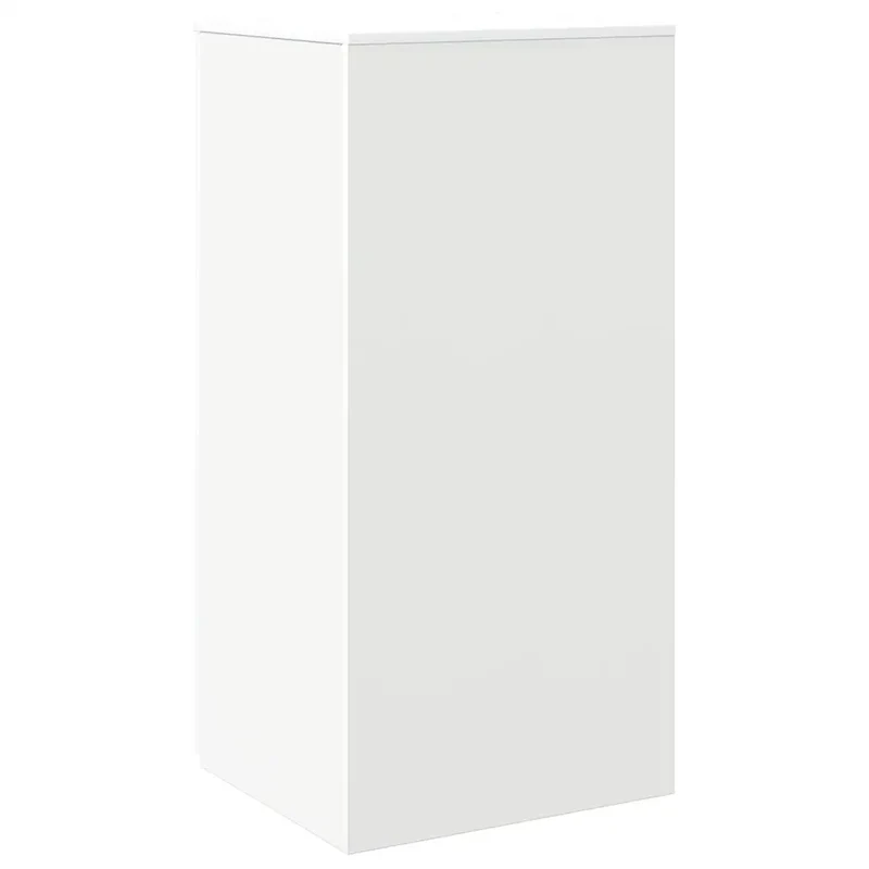 Armoire de rangement compacte 50 x 45 x 103 cm polyvalente design épuré en bois d'ingénierie blanc 02_0051212