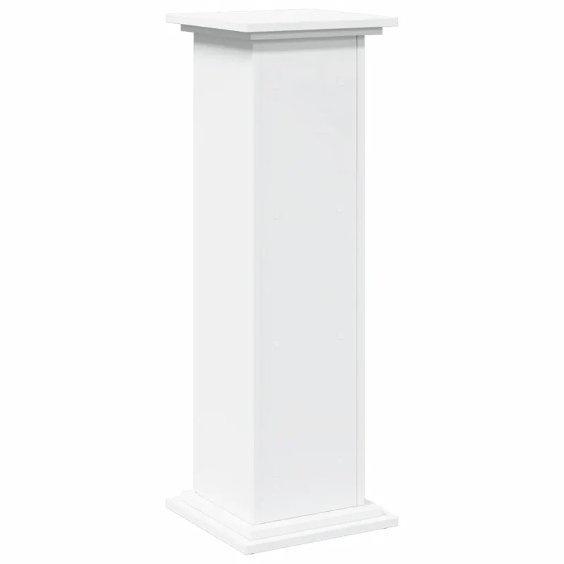 Piédestal avec rangement blanc 31 x 30 x 90 cm espace de rangement fonctionnel style moderne en bois d'ingénierie blanc 02_0050531