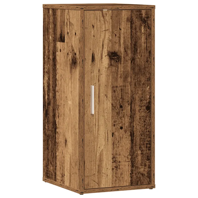 Armoire à chaussures avec porte 32 x 35 x 70 cm grand espace de rangement style vintage en bois vieux bois 02_0050915