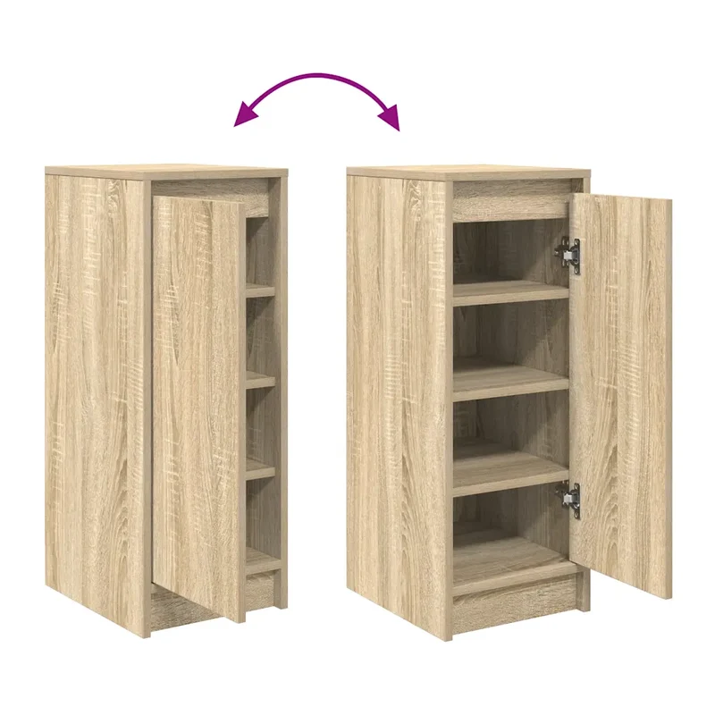 Armoire à chaussures moderne rangement pratique 29,5 x 34 x 76 cm en bois d'ingénierie chêne sonoma 02_0051762