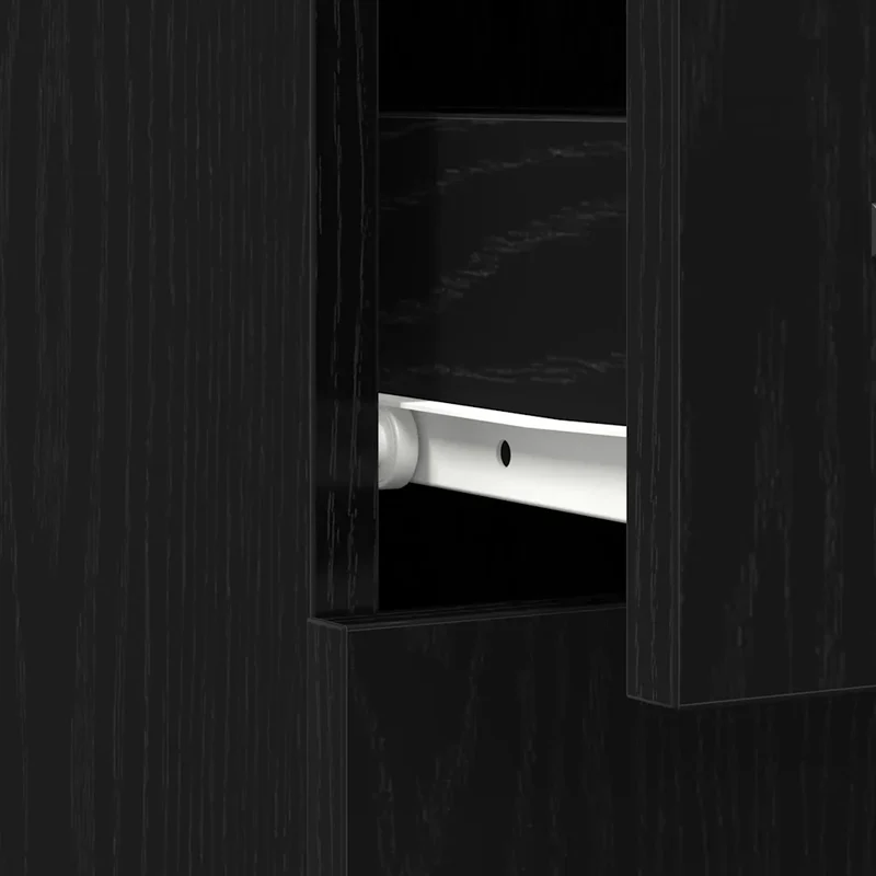Armoire d'apothicaire moderne rectangulaire 20 x 45 x 60 cm avec 3 tiroirs en bois d'ingénierie chêne noir 02_0051905