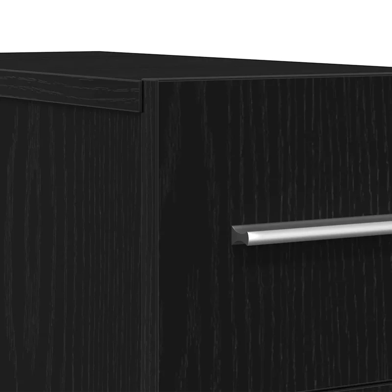 Armoire d'apothicaire moderne rectangulaire 20 x 45 x 60 cm avec 3 tiroirs en bois d'ingénierie chêne noir 02_0051905