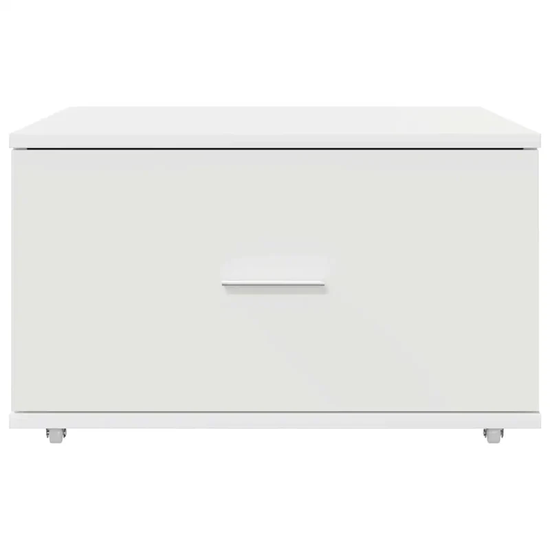 Armoire à tiroirs moderne élégante rangement bureau chambre 55 x 45 x 31 cm en bois blanc 02_0052193