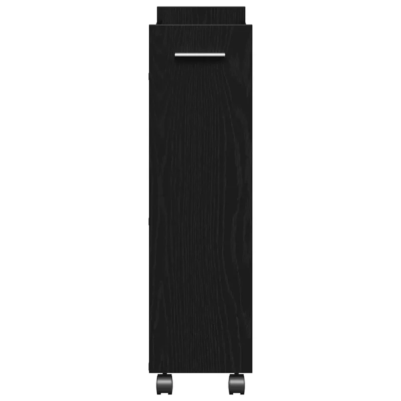 Armoire de rangement moderne avec compartiments 60 x 22 x 79 cm en bois d'ingénierie chêne noir 02_0052164