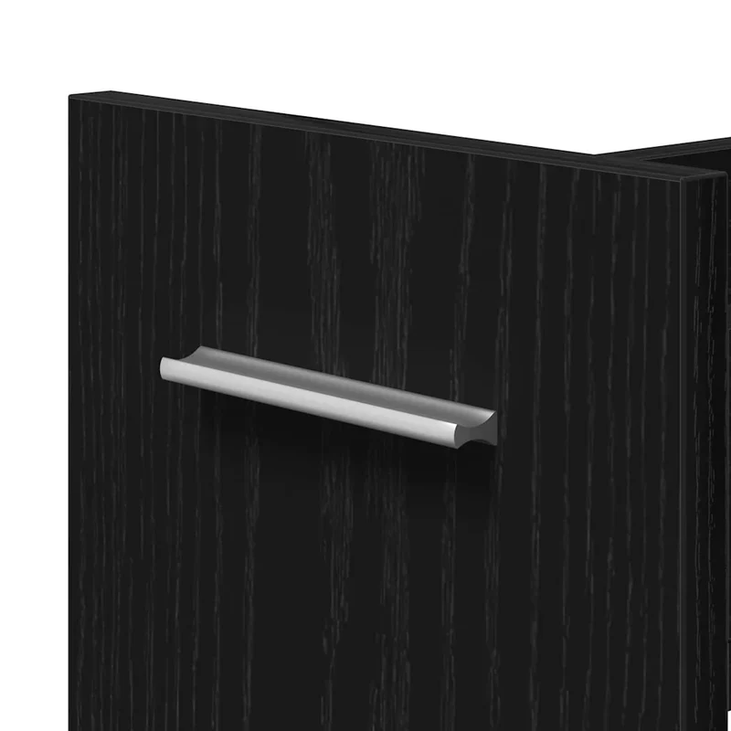 Armoire de rangement moderne avec compartiments 60 x 22 x 79 cm en bois d'ingénierie chêne noir 02_0052164