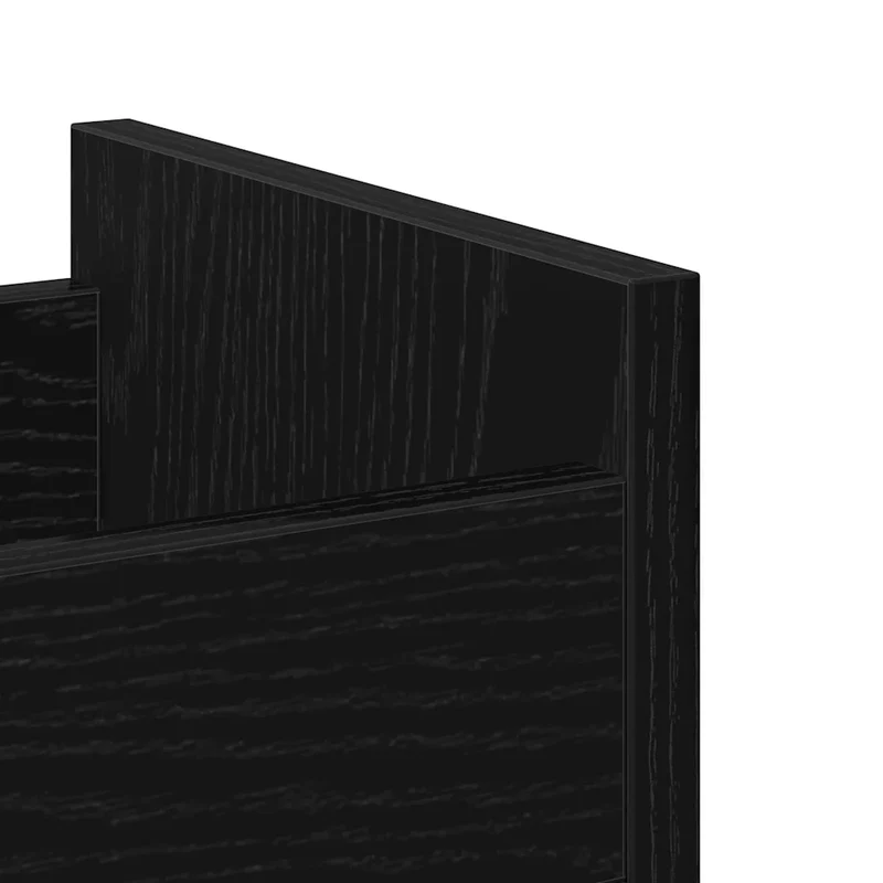 Armoire de rangement moderne avec compartiments 60 x 22 x 79 cm en bois d'ingénierie chêne noir 02_0052164