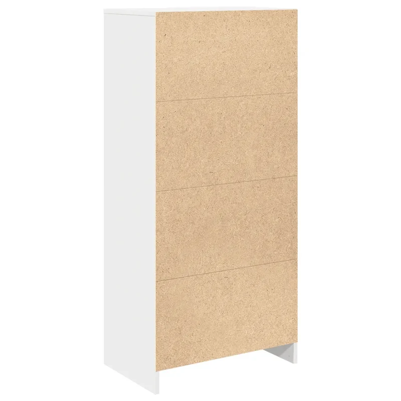 Armoire de rangement polyvalente 55,5 x 34 x 119,5 cm design moderne bureau salle à manger en bois d'ingénierie blanc 02_0051708