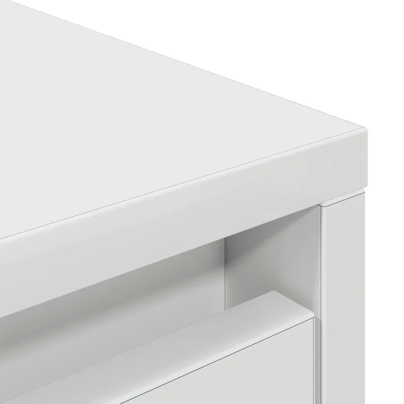 Armoire de rangement polyvalente 55,5 x 34 x 119,5 cm design moderne bureau salle à manger en bois d'ingénierie blanc 02_0051708