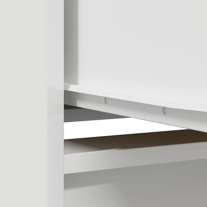 Armoire de rangement polyvalente 55,5 x 34 x 119,5 cm design moderne bureau salle à manger en bois d'ingénierie blanc 02_0051708