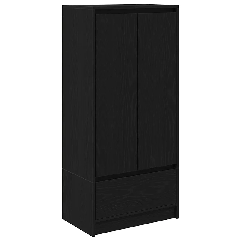 Armoire de rangement avec tiroir intérieure 55,5 x 34 x 119,5 cm pratique style moderne en bois d'ingénierie chêne noir 02_0051709