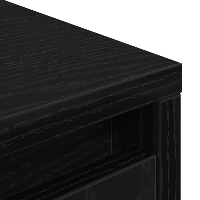 Armoire de rangement avec tiroir intérieure 55,5 x 34 x 119,5 cm pratique style moderne en bois d'ingénierie chêne noir 02_0051709