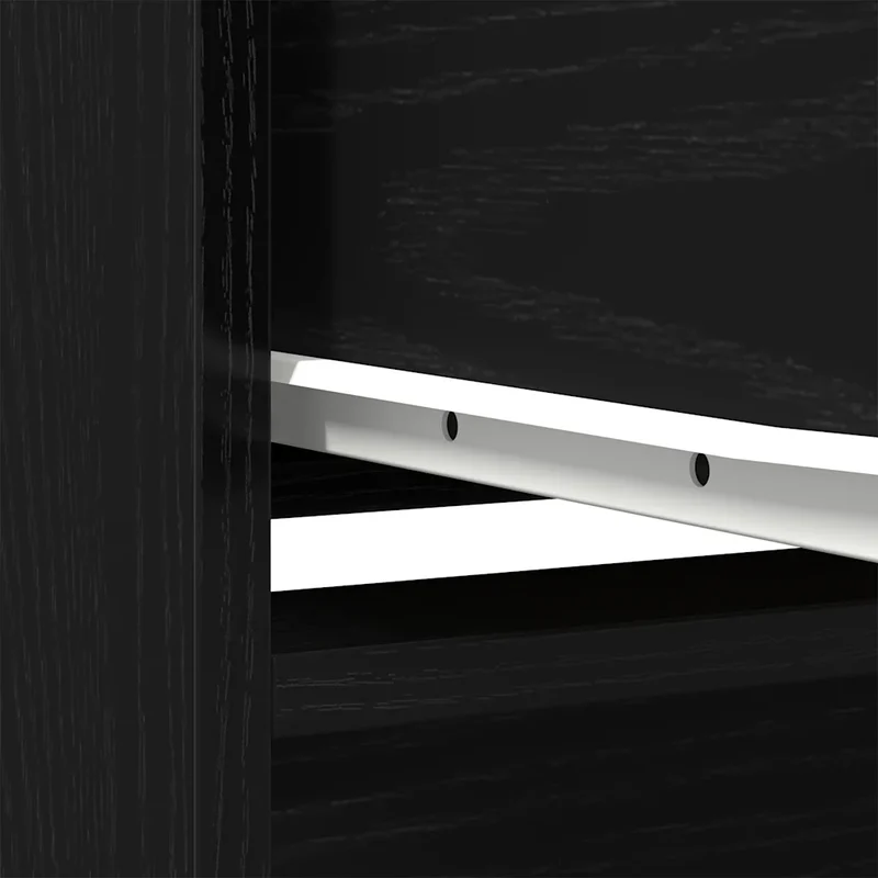 Armoire de rangement avec tiroir intérieure 55,5 x 34 x 119,5 cm pratique style moderne en bois d'ingénierie chêne noir 02_0051709