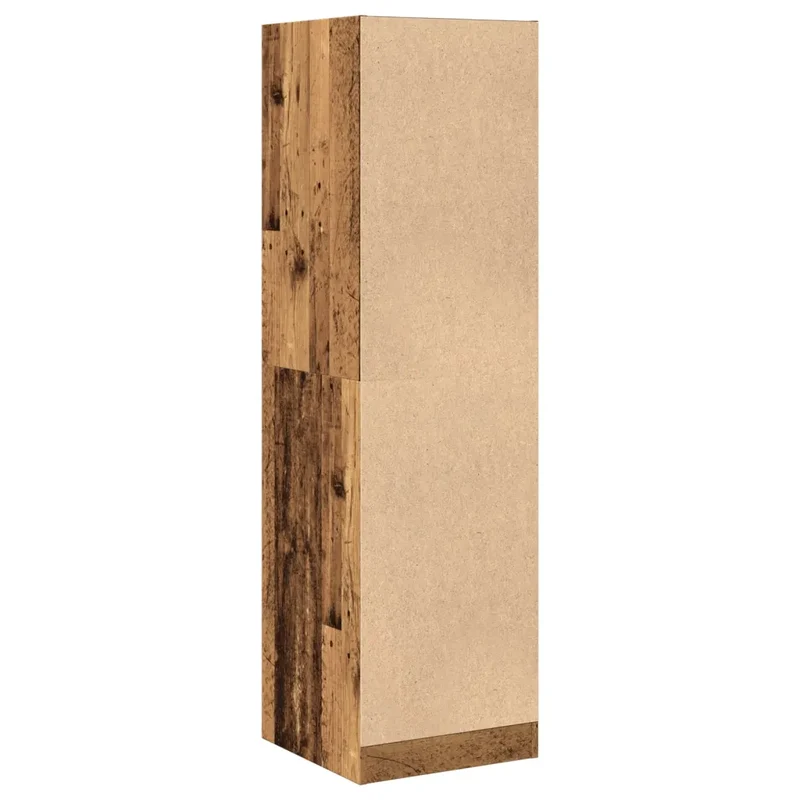Armoire d'apothicaire vintage rangement pratique 40 x 41 x 144 cm en bois d'ingénierie vieux bois 02_0055665