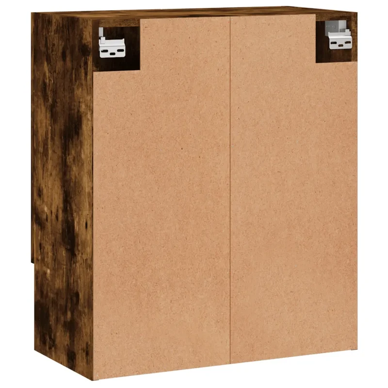 Armoire murale en bois d'ingénierie chêne fumé 60 x 31 x 70 cm espace de rangement pratique style contemporain 02_0048783