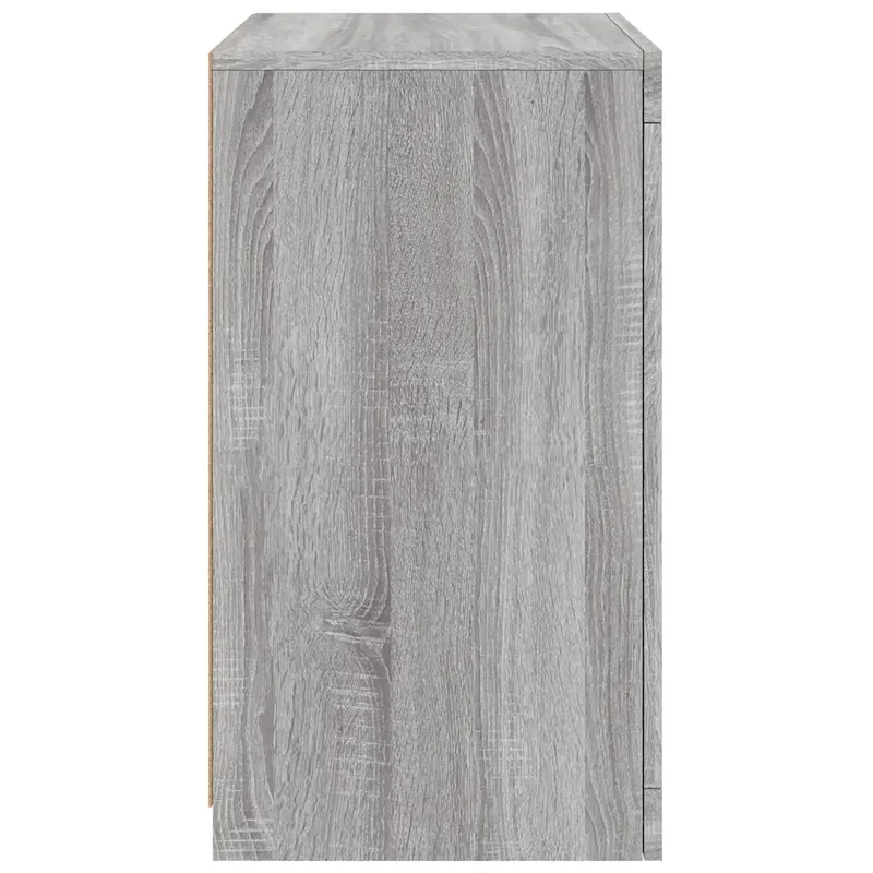 Armoire latérale avec éclairage LED moderne rangement pratique 41 x 37 x 67 cm en bois d'ingénierie sonoma gris 02_0049372