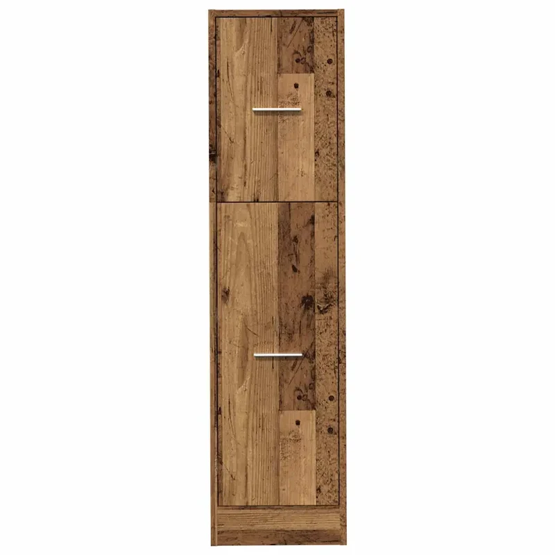 Armoire d'apothicaire ancienne design multifonctionnelle rangement 30 x 41 x 118 cm en bois d'ingénierie vieux bois 02_0050617